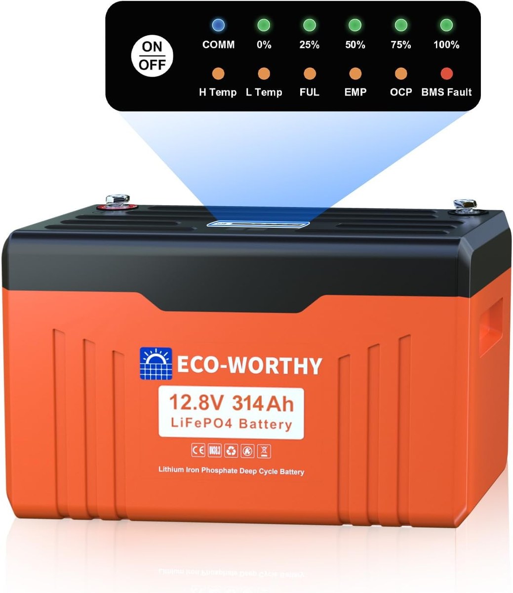 ECO-WORTHY 12V 314Ah LiFePO4 with Bluetooth