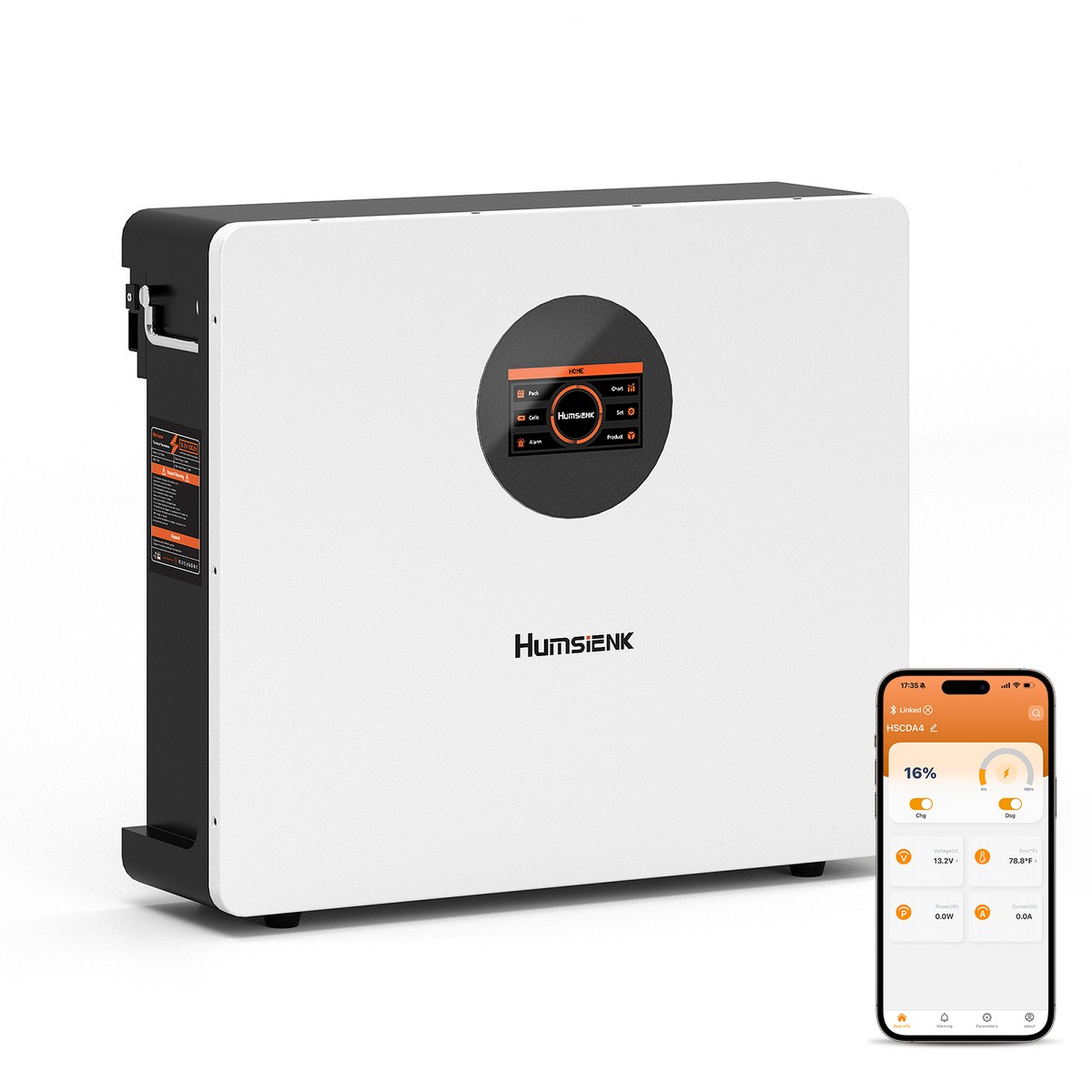 HumSienk 48V 100Ah Wall-Mount LiFePO4