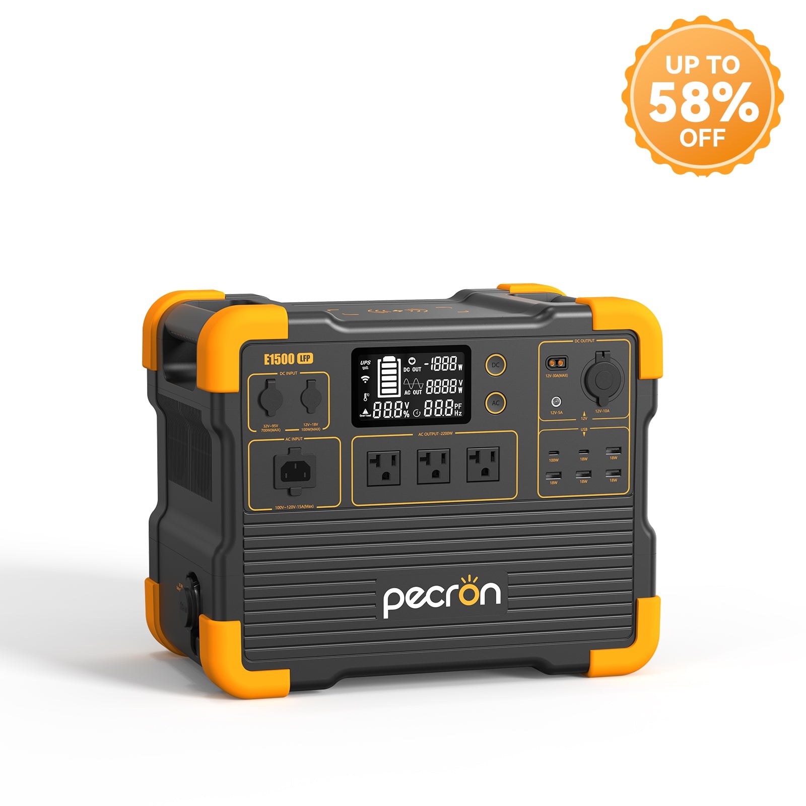 PECRON E1500LFP expandable portable power station