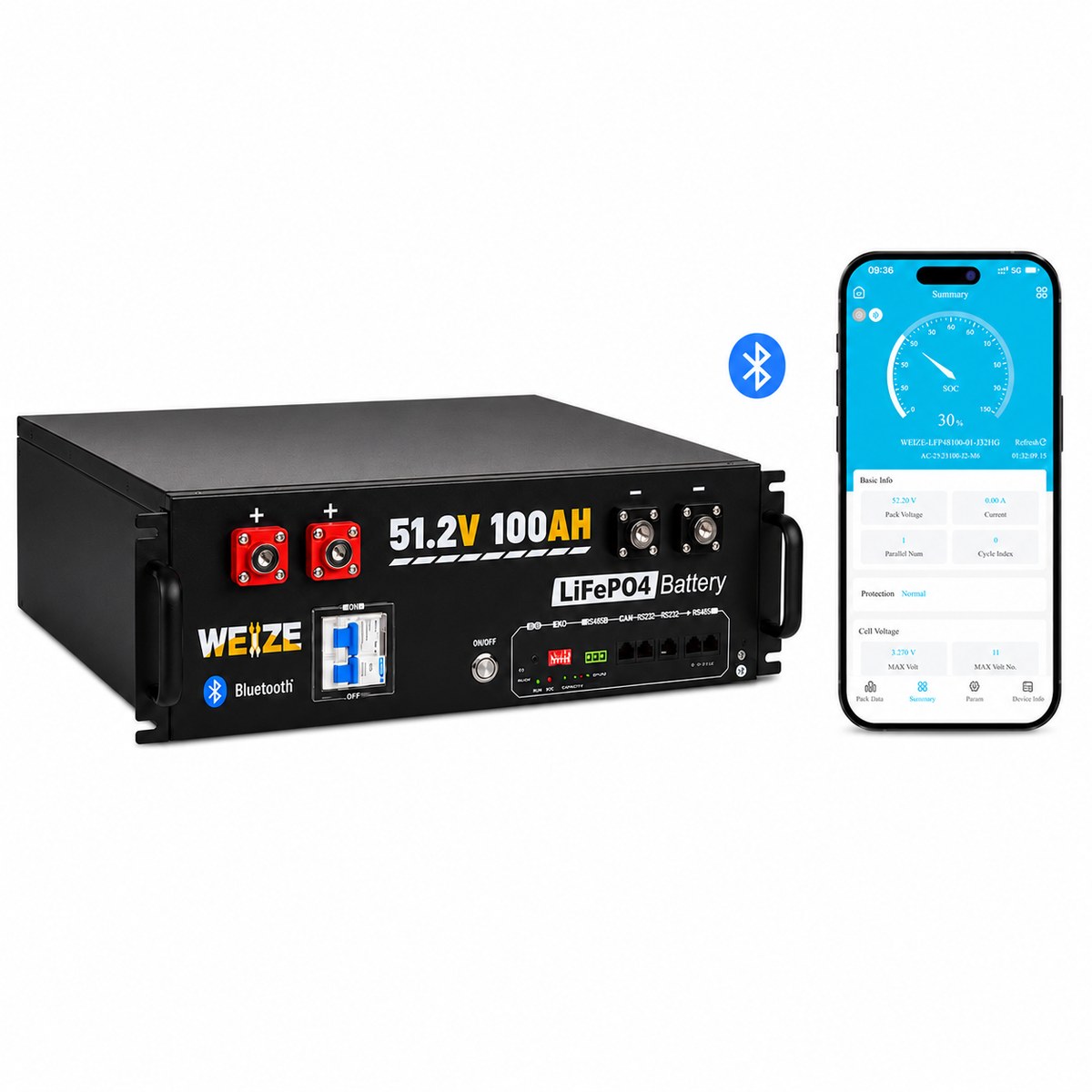 Weize Smart Server Rack 48V 100Ah